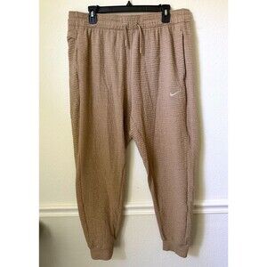 Nike Yoga Dri-Fit Flex Tapered Training Pants Sz Large Khaki DV9885-247